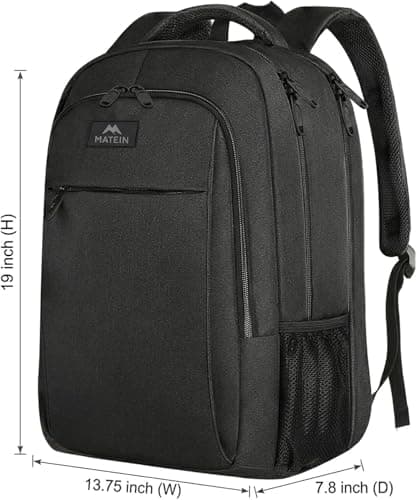 MATEIN Travel Laptop Backpack 17.3 Inch, Work Bag Lightweight Laptop Bag — view 5