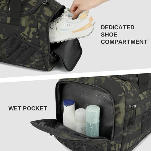 TONRUYN Tactical Gym Bag for Men 45L Sports Duffle Holdall Bags for Travel — view 3