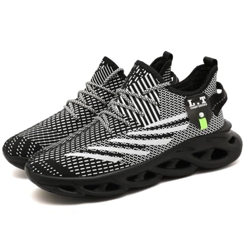 XKOWUO Men's Walking Shoes Winter Warm Outdoor Waterproof Sneaker Running Non-Slip Fashion Comfortable Lightweight Black Size 5.5