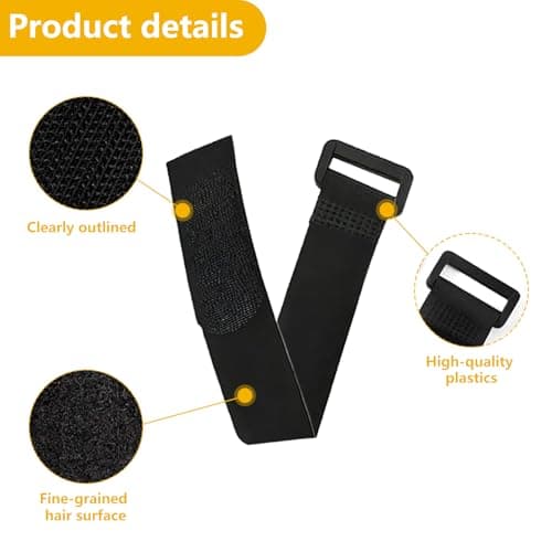 6PCS Straps 20x500mm, Reusable Nylon Cable Ties for Bike & Luggage — view 3