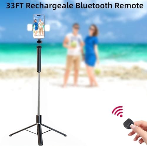 Phone Tripod & Selfie Stick, 180cm Aluminum All in One Extendable Tripod for Smartphone, Portable Travel Tripod Stand with Wireless Remote Control for Phone/Samsung/Android/Camera — view 6