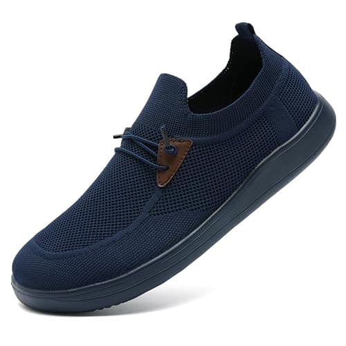 VGPSFN Men's Loafers Slip on Boat Shoes Business Oxford Walking Running Shoes Anti Skid Tennis Soft Mesh Gym Workout Sneakers Breathable Lightweight Adjustable Casual Dark Blue UK 10