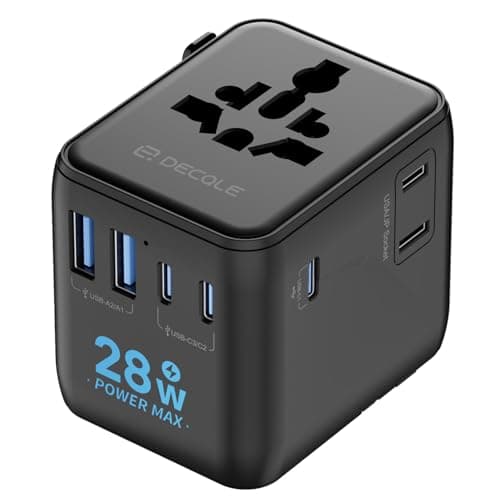 decqle “Pro” Universal Travel Adapter for International Travel -EU UK US AU