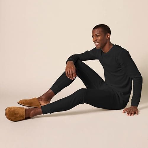 Amazon Essentials Men's Thermal Long Underwear Set, Black, M — view 5