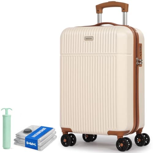 Tavoxda Cabin Suitcase 20 Inch ABS Hardshell Carry-on Luggage for Travel