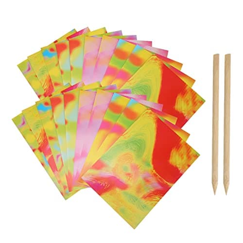 Xiuganpo Scratch Paper Art Set for Kids, 20 Sheets with Bamboo Stylus — view 6
