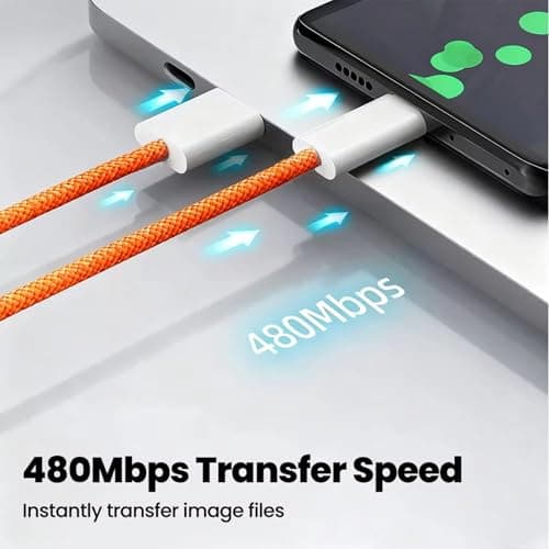 USB C Charger Cable Fast Charging – 1m USB C to USB C 60w USB to Type-C — view 3