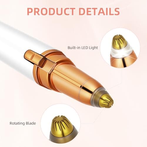 AYBUY Eyebrow Trimmer for Women,Rechargeable Eyebrow Shaper, White — view 3