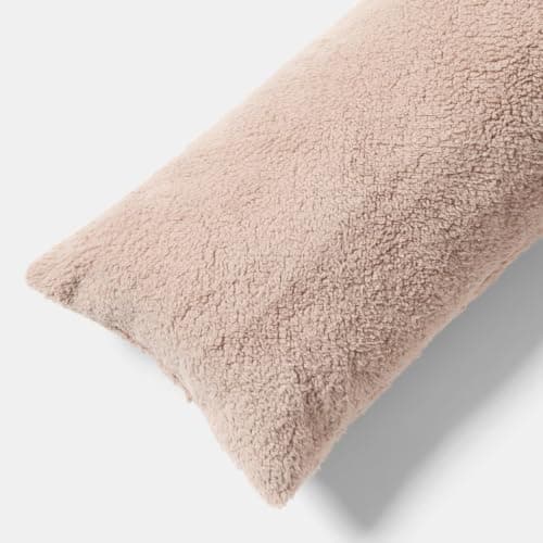 OHS V Pillow Teddy Fleece Orthopaedic Sleeping Pregnancy Pillow, Natural — view 4