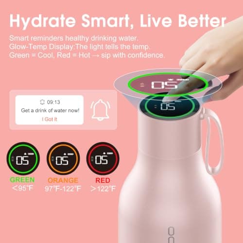 VSITOO S1 Max 33oz Insulated Stainless Steel Self-Cleaning Water Bottle — view 3