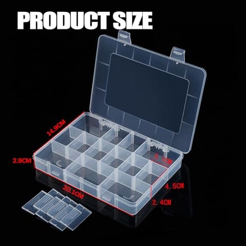 Multi Plastic Kids Travel Trays with 18 Compartments, Clear PP Storage Case for Plane Snack Box — view 2