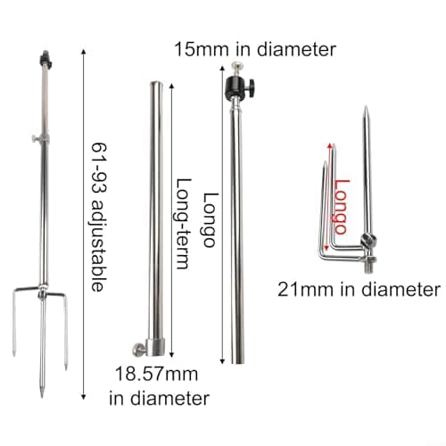 MoSundi for trail Camera Stand Stainless Steel Heavy Duty Tripod for Game Camera Mount Hunting Fishing for Night Vision Setup 93x63cm — view 3