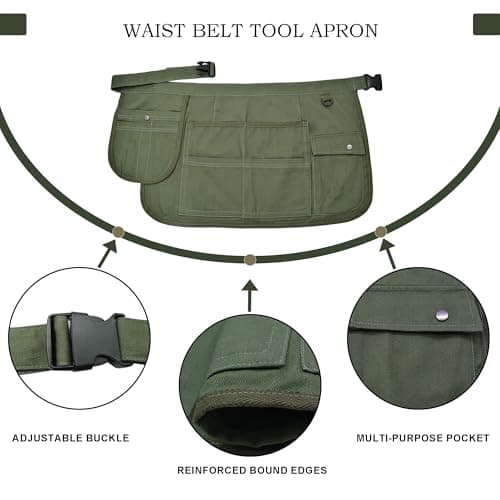 Nanxson Canvas Gardening Apron for Women Men, Garden Tool Belt — view 4