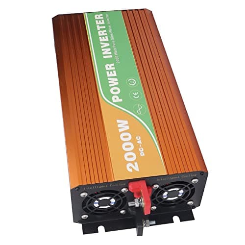 2000W Pure Sine Wave Power Inverter Output Voltage Converter Power Transformer for Car RV Overload Under Voltage Protection Aluminium Alloy Shell Intelligent Cooling Fan (DC12V) — view 4