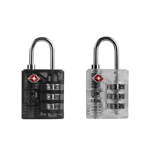 UP Security Suitcase Locks TSA Approved, Combination Lock for Locker, Combo Padlock for Gym Locker, Small Combination Padlocks for Outdoor Use, Suitcase, Gun Case, Ammo Can, Bag Zipper (Black+White)