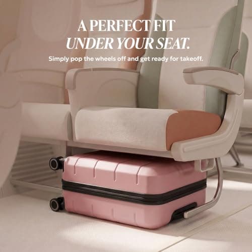 LUGG - Jetset 40cm Suitcase - 40x30x20cm- Ryanair Compatible - Underseat Size - Hard Shell ABS - Spinner & Removable Wheels - Lightweight Travel Luggage- Rosegold — view 6