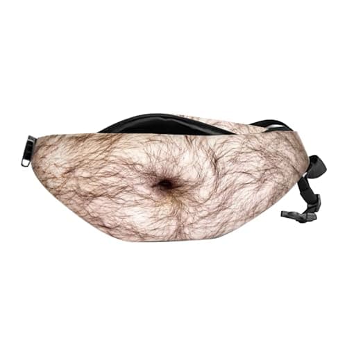 Funny Belly Fanny Pack Men Realistic Fake Belly Waist Bag Gifts