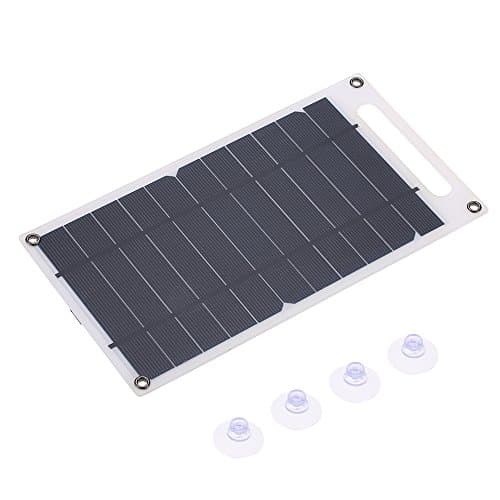 Lixada Solar Panel USB 7.8W Portable Ultra Thin Monocrystalline Silicon Solar Panel Charger USB Port for Cell Phone Outdoor Camping Climbing Hiking