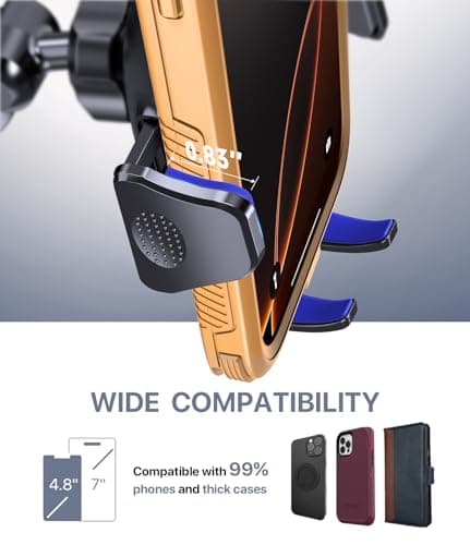 Miracase Car Phone Holder for Cars Air Vent Dashboard Windscreen Desk, 4in 1 Mobile Phone Mount Automobile Cradle 360° Rotatable Stand Vehicle Mount for iPhone 17 16 15 Pro Plus Max 14 13 12 11Samsung — view 3