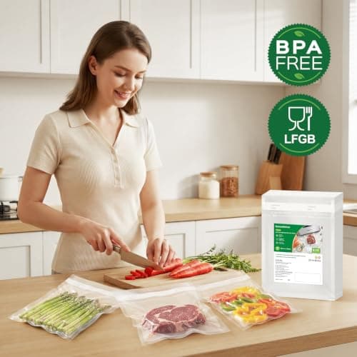 Bonsenkitchen Vacuum Food Sealer Bags, 20 x 30 cm, 100 Bags, VB3205 — view 2