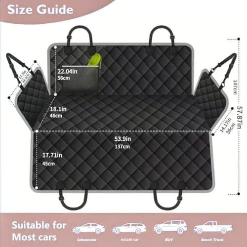 R-timer Dog Car Seat Cover for Lexus CT ES GS IS NX UX RX LBX, Waterproof Back Seat Protector Scratchproof Pet Travel Hammock Non Slip Dog Car Seat Covers — view 2