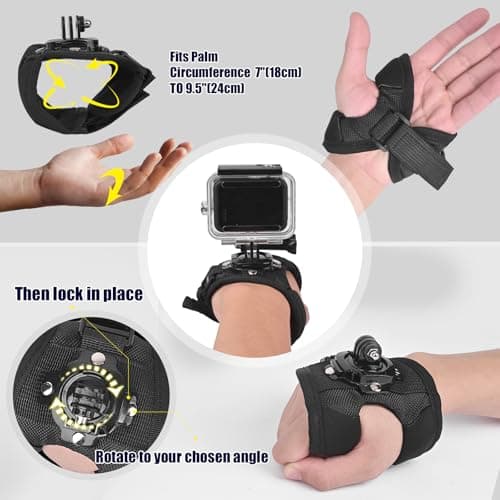 ShipeeKin Action Camera Hand Mount Wrist Strap Armband — view 3