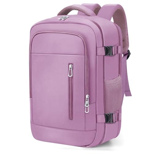 OTAHGK Cabin Bags 40×30×20 for Ryanair Underseat Carry-ons Travel Backpack Hand Luggage Bag Flight Rucksack Casual Daypack School Office Backpack Fit 14 Inch Laptop with USB Charging Port-Purple