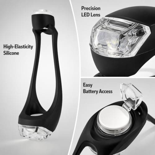 Bike Lights Front & Back 9 Pack,LED Waterproof Bicycle Light Set for Night — view 6
