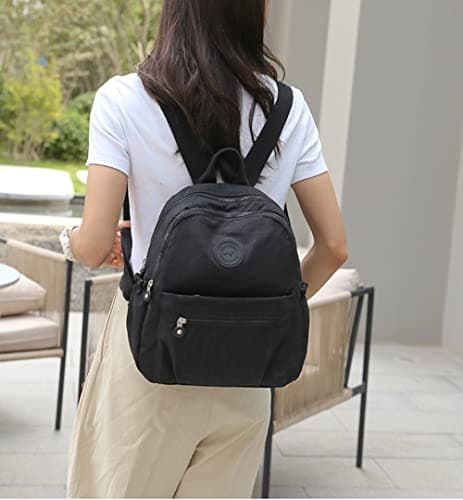 Laneko Mini Nylon Backpacks for Women Small Backpack Purse Lightweight Backpacks Mini Casual Travel Daypack (Small Backpack-A) — view 2