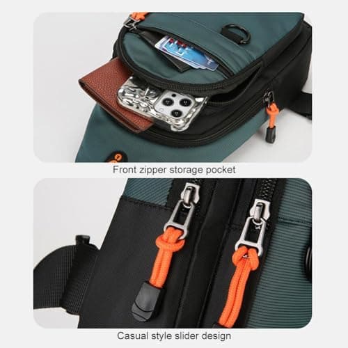Small Sling Backpack Crossbody Bag - Anti-Theft, Chest Shoulder Daypack, Fanny Pack for Outdoors Hiking Traveling — view 3