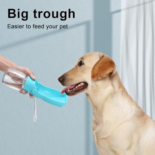 SOICTA Portable Dog Water Bottle for Walking 19 OZ or 12 OZ Portable Pet Water Bottles for Puppy Small Medium Large Dogs Water Dispenser Bowl Dog Accessories(12OZ Indigo) — view 6