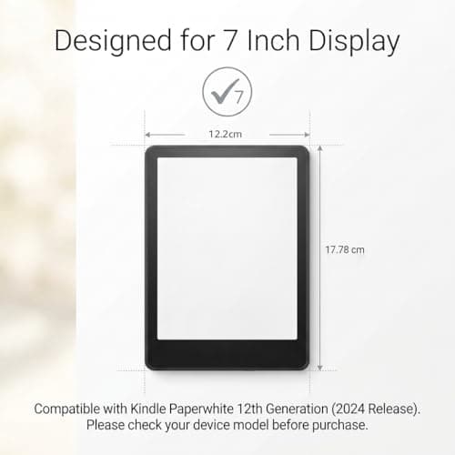 dravix 3 Pack Screen Protector Compatible with 7" Kindle Paperwhite 12th Generation 2024 and Kindle Paperwhite Signature Edition 2024, Anti Glare Matte PET Protective Film for Kpw6, Case Friendly — view 2