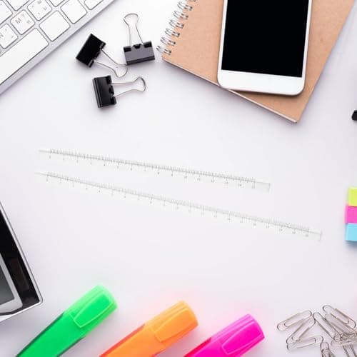 GRADENEVE Rulers School Ruler Set Portable for Architects and Engineers and 2pcs Multi-Functional Prism Design, Lightweight Plastic Measuring Tools for Back to School Party Outdoor — view 3