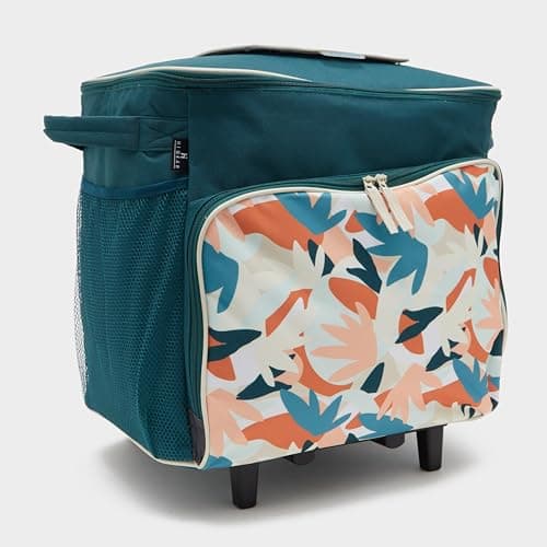 Hi-Gear Delta 40 Litre Wheeled Cool Bag with Integrated Handle, 40L Cooler for Food & Drinks, Lightweight, Portable & Insulated Cool Box, Ideal for Camping, Picnics, Festivals & Shopping (Green) — view 2