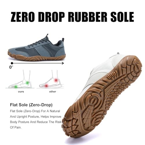 RUFONE Barefoot Hiking Shoes for Women and Men – Minimalist Trail & Walking Sneakers, Spacious Toe Box, Non-Slip, Dark_grey, 9 Women/7 Men — view 4