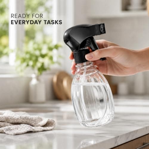 3HA HAHAHA Empty Spray Bottle Lightweight Clear Plastic Water Bottles 400ml Capacity Ideal for Hair Styling Home Hairdressing Gardening Cleaning Watering Plants Transparent Mist Spray Bottle (1Pc) — view 6