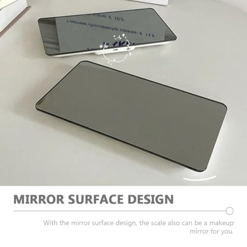 FRCOLOR Portable Mini Travel Weight Scale, Electronic Mirror Scale with Usb Charging, Black — view 5