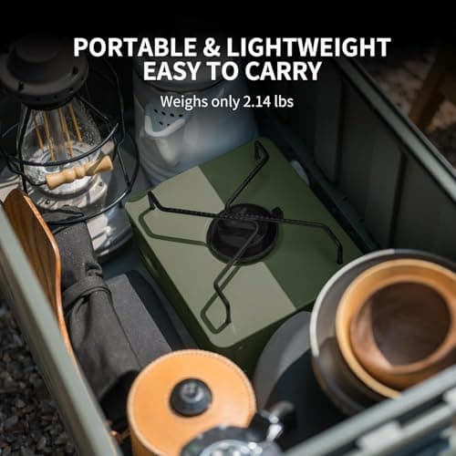 Naturehike Mini Portable Gas Camping Stove for Hiking & Travel, Compact Design, Compatible with Butane & Propane Canisters — view 5