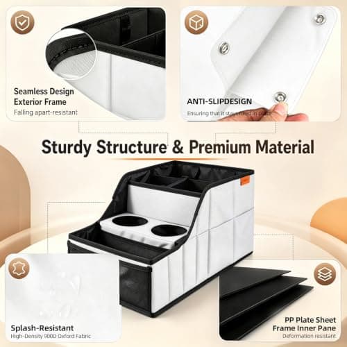 LLPHOACI Car Seat Organiser Van Organiser Front Back Seat Storage — view 3