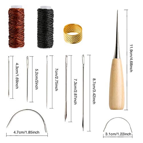 Leather Repair Kit 11PCS Leather Sewing Tools Waxed Thread and Needles — view 2