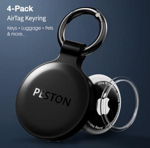 AirTag Holder Keyring, 4-Pack IP67 Waterproof Case for Apple AirTag 1 & 2 — view 6