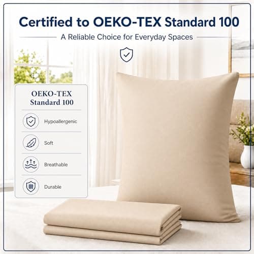 ZPECC Beige Pillow Cases King Size 12 Pack with Envelope Closure — view 2