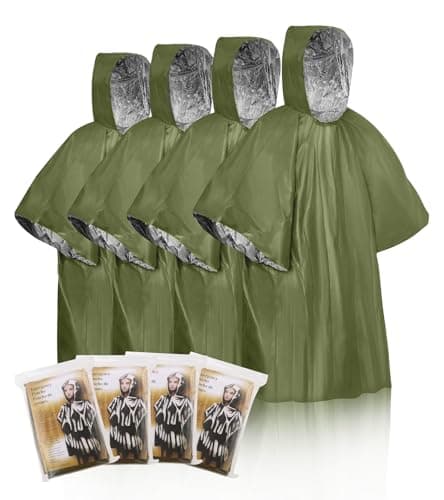 Emergency Survival Rain Poncho with Hood