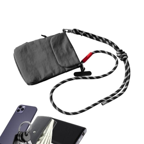 zwxqe Travel Neck Wallet Adjustable Lanyard Document Pack Gray — view 6