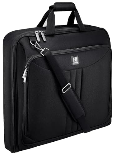 HUGH BUTLER Suit Carrier - Suit Bags for Men - Travel Garment Bags for 3 XL Suits - Suit Cover for a Businessman - Black Luggage Bag - Clothes Without Creases