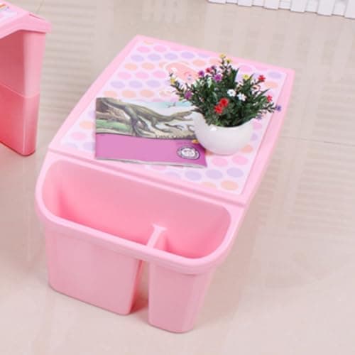 Oaqmvgin Kids Lap Desk Tray 2-Pack for Bed and Car - Pink Plastic Desk Top — view 3