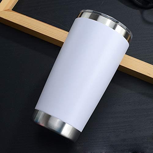 Gteller 20 oz Stainless Tumbler, Double Wall Stainless Steel Insulated Travel Mug for Keep Hot and Cool (White) — view 2