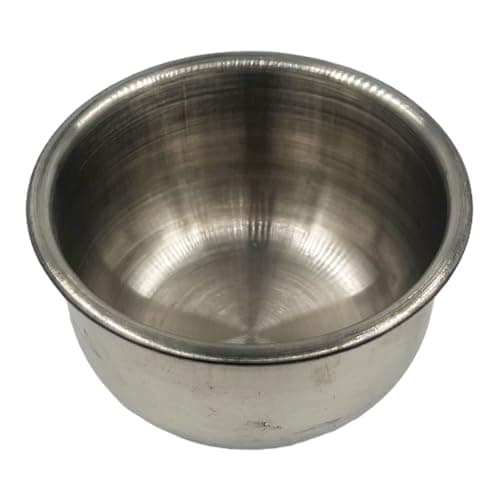 Eson Shaving Soap Bowl, Classic Stainless Steel Shaving Soap Bowl for Shaving Soap, Durable and Elegant Design for a Superior Shaving Experience (Classic Style)
