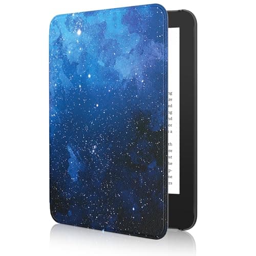 MoKo Case for 6" Amazon Kindle Basic 11th Gen 2024/2022, Blue Starry Sky