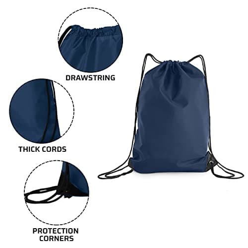 adam & eesa® Unisex Drawstring Gym Bags - Personalised Waterproof Sack with Carry Handles for Mens & Womens - Kids PE Swimming School Bag - Ideal for Beach, Holidays, Shopping, Yoga (7.5L Capacity) — view 2
